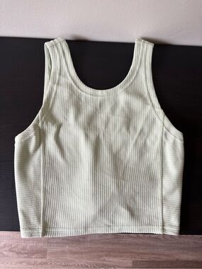 Lululemon Ribbed Tank Crop Top in Pale Green
